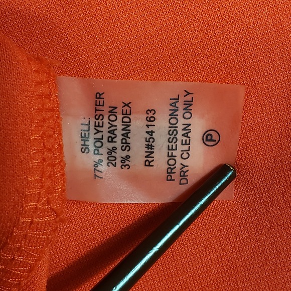 Calvin Klein Womens Dress Grommet Neck Sheath 10 Red Sleeveless Workwear Chic - Picture 8 of 12